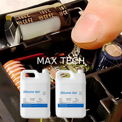 Gel de silicone transparente autocurável para encapsular e encher componentes e gabinetes elétricos